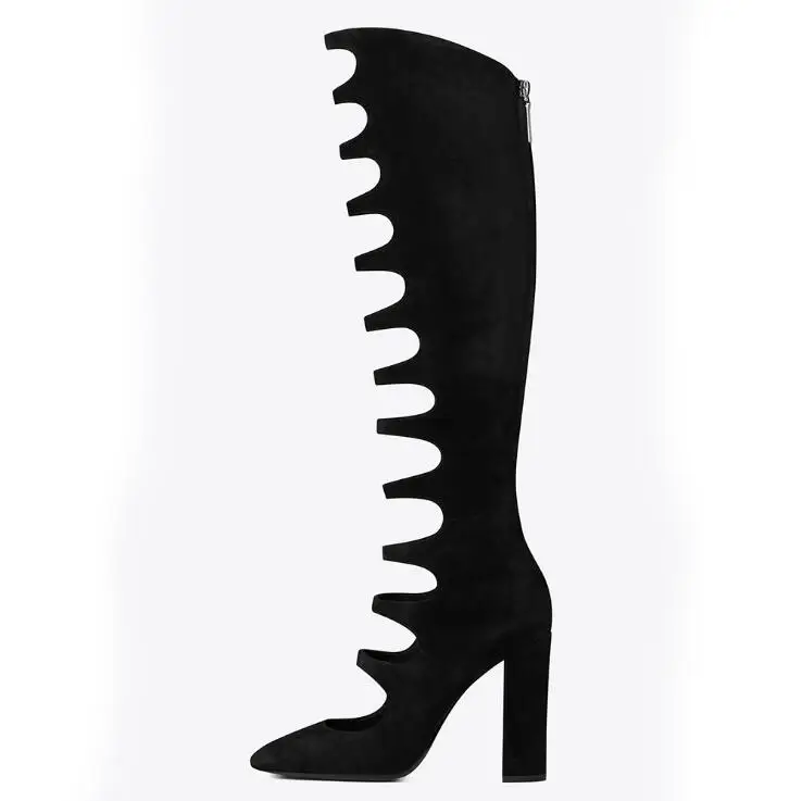 Black Suede Cutouts Thigh High Boots Women 2018 Back Zipper Summer Autumn Chunky High Heels Sandal Knee High Boots Botas
Black Suede Cutouts Thigh High Boots Women 2018 Back Zipper Summer Autumn Chunky High Heels Sandal Knee High Boots Botas