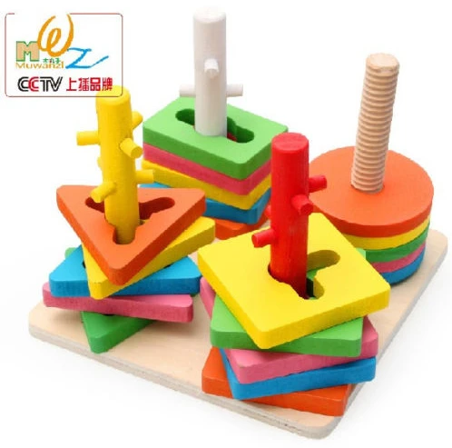 Игрушка montessori деревянная игра набор сумок из 4 предметов columm столб соответствие