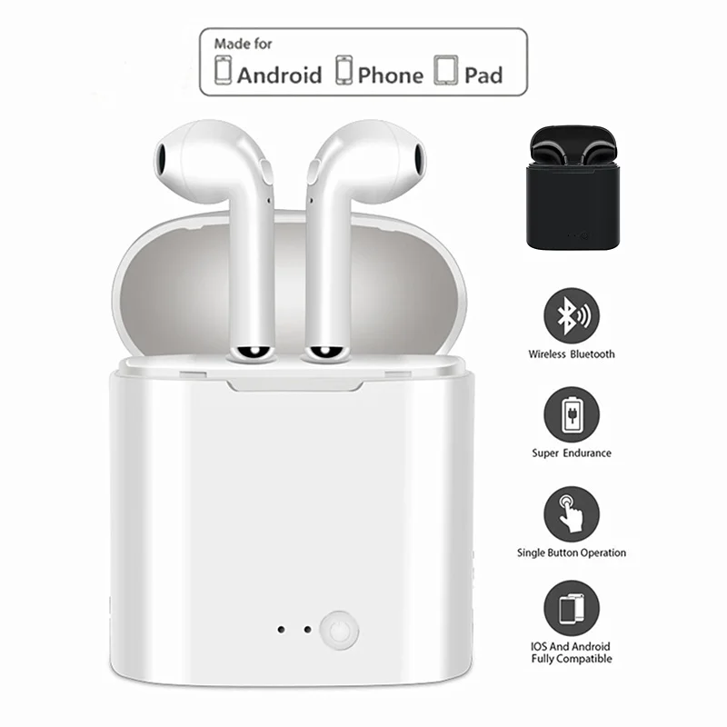 i7s TWS Wireless Bluetooth Earphones Super Bass Sport Earbuds Headset With Mic For iPhone 7 8 X Xiaomi Redmi Note 7 Mi 9 SE
i7s TWS Wireless Bluetooth Earphones Super Bass Sport Earbuds Headset With Mic For iPhone 7 8 X Xiaomi Redmi Note 7 Mi 9 SE