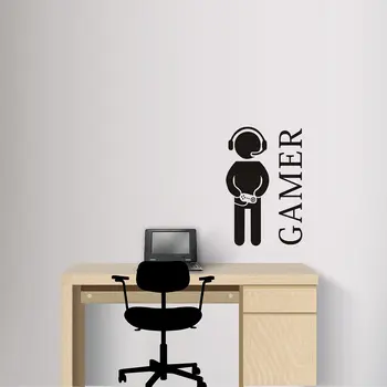 Gamer with Controller Wall Decal Game Boy Decal Wall Sticker Vinyl Art Design Sticker Wall for Home Playroom Bedroom
Gamer with Controller Wall Decal Game Boy Decal Wall Sticker Vinyl Art Design Sticker Wall for Home Playroom Bedroom