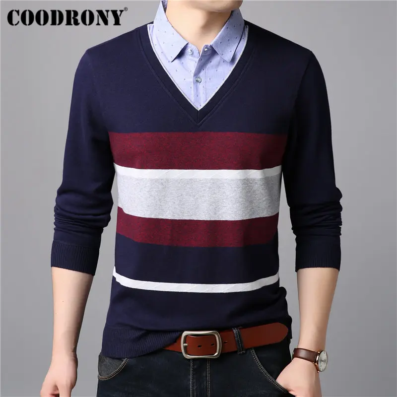 COODRONY Mens Sweaters Knitwear Twinset Pull Homme Cashmere Cotton Sweater Men Casual Turn-down Collar Woolen Pullover Men 91006
COODRONY Mens Sweaters Knitwear Twinset Pull Homme Cashmere Cotton Sweater Men Casual Turn-down Collar Woolen Pullover Men 91006