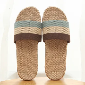 Summer home slippers Flax Indoor Floor Shoes Cross Belt Silent Sweat Slippers For Summer Women Sandals Slip On Slippers Couple
Summer home slippers Flax Indoor Floor Shoes Cross Belt Silent Sweat Slippers For Summer Women Sandals Slip On Slippers Couple