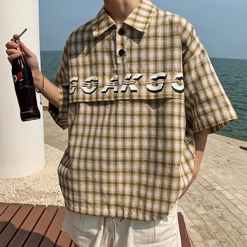2019 Summer Korean Version Of The Tide Male Comfortable Literary Plaid Letters Harajuku Explosion Models Loose Cotton shirt
2019 Summer Korean Version Of The Tide Male Comfortable Literary Plaid Letters Harajuku Explosion Models Loose Cotton shirt