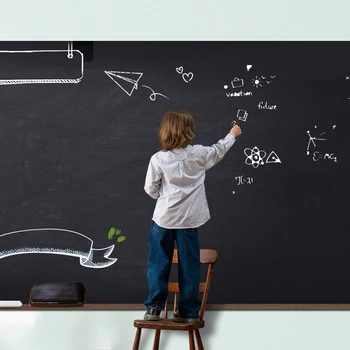 Black Erasable Wall Sticker Creative Chalkboard Sticker Removable Blackboard Wall Stickers Mural For Home Decal 200X45cm
Black Erasable Wall Sticker Creative Chalkboard Sticker Removable Blackboard Wall Stickers Mural For Home Decal 200X45cm
