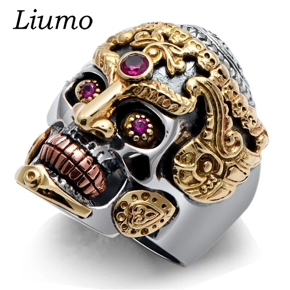 Liumo Trendy Punk Style Gold Color with Red Crystal Eye Buddha Skull Hip Hop Man Alloy Biker Ring Lr1041
Liumo Trendy Punk Style Gold Color with Red Crystal Eye Buddha Skull Hip Hop Man Alloy Biker Ring Lr1041