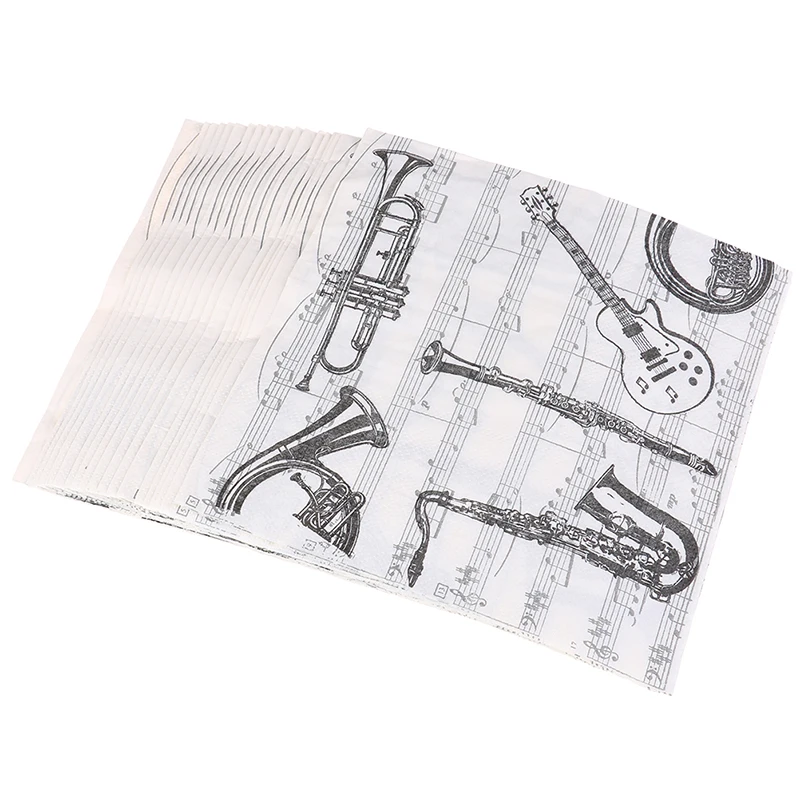 20pcs Creative Home Musical Instrument Table Napkins Cup Mat Black Party Dinner Paper Tissue Decoration
20pcs Creative Home Musical Instrument Table Napkins Cup Mat Black Party Dinner Paper Tissue Decoration