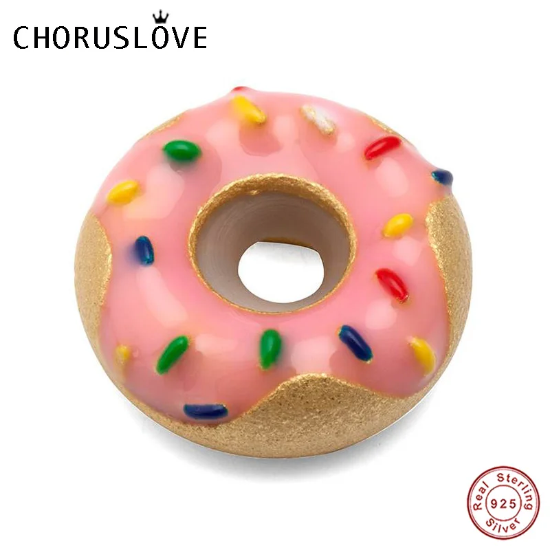 Choruslove Sweet Donuts Stopper Charm with Rubber 925 Sterling Silver Bead Fits Pandora Charms DIY Valentine's Day Bracelet
Choruslove Sweet Donuts Stopper Charm with Rubber 925 Sterling Silver Bead Fits Pandora Charms DIY Valentine's Day Bracelet