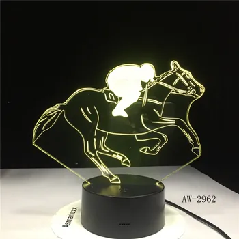 Horse Racing 3D Night Light USB Novelty Gifts 7 Colors Changing LED Desk Table Touch Base Lamp Kids Gift Dropshipping AW-2962
Horse Racing 3D Night Light USB Novelty Gifts 7 Colors Changing LED Desk Table Touch Base Lamp Kids Gift Dropshipping AW-2962
