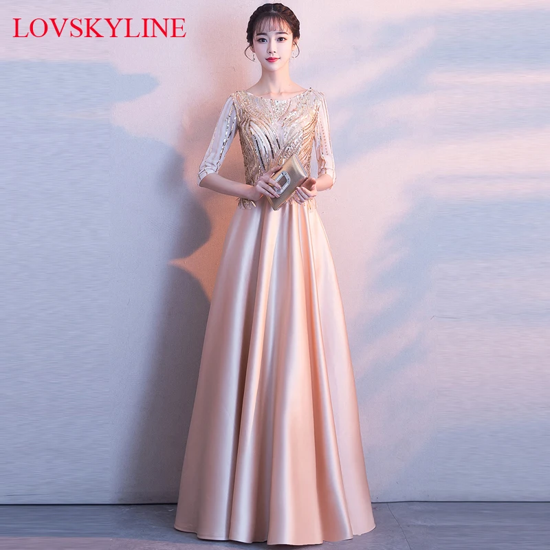 Evening Dress 2018 Elegant Black Red Silver champagne Boat Neck New Half Sleeves Sequined Plus Sizes Custom Long Party Dresses
Evening Dress 2018 Elegant Black Red Silver champagne Boat Neck New Half Sleeves Sequined Plus Sizes Custom Long Party Dresses