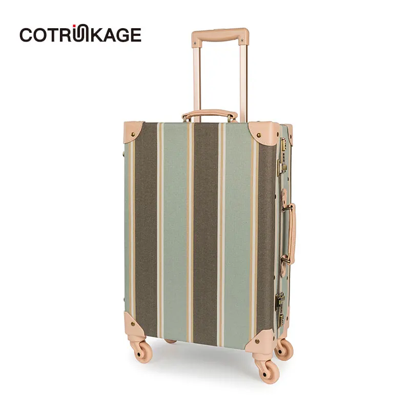 COTRUNKAGE 20" - 26" Designer Canvas Women Travel Vintage Suitcase TSA Locks Ladies Rolling Trunk Trolley Luggage with Wheels
COTRUNKAGE 20" - 26" Designer Canvas Women Travel Vintage Suitcase TSA Locks Ladies Rolling Trunk Trolley Luggage with Wheels