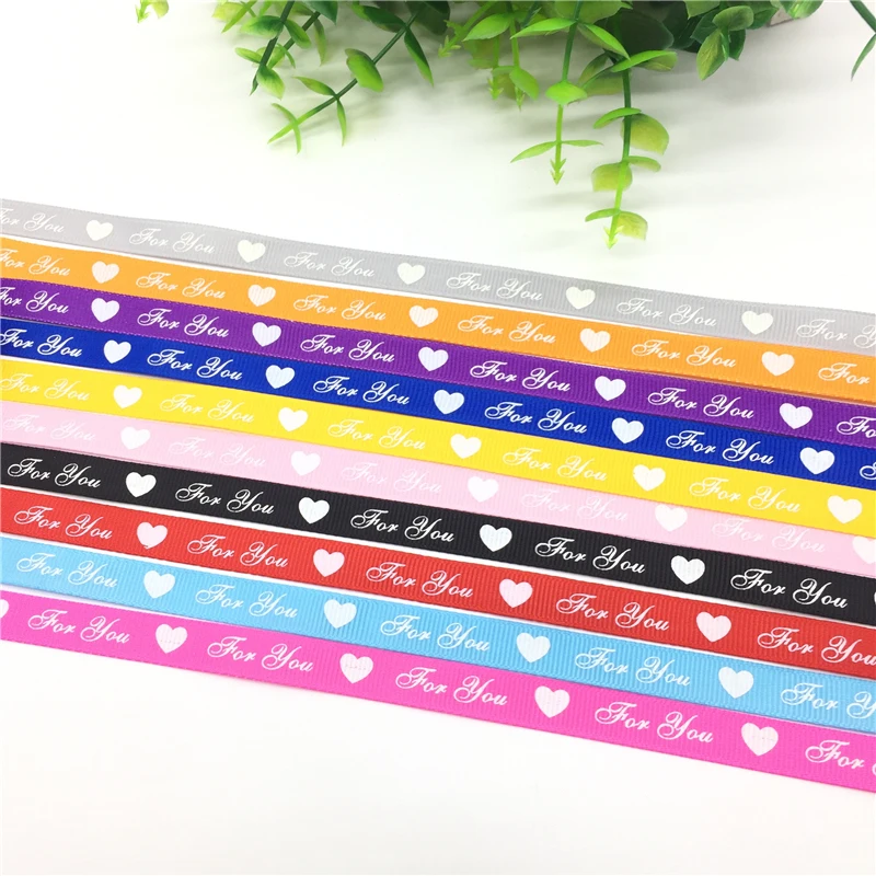 5 yards 3/8"(10mm) Printed "For You" Grosgrain Ribbon For Belt Gift Packing Wedding Decoration Christmas Supplies #01-10
5 yards 3/8"(10mm) Printed "For You" Grosgrain Ribbon For Belt Gift Packing Wedding Decoration Christmas Supplies #01-10
