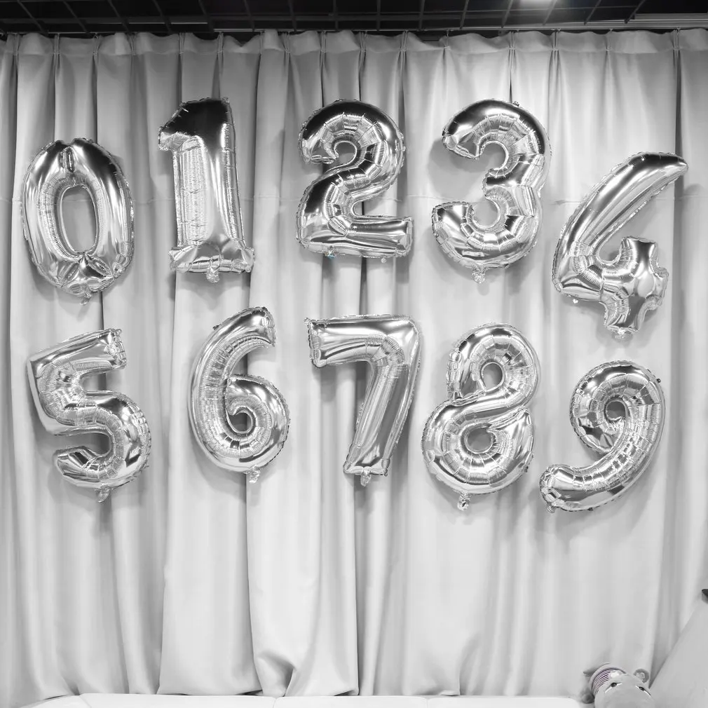 30 Inches Silver Number Birthday Balloons Digit Foil Helium Ballons Party Wedding Event Air Balloon Inflatable Toy For Kids Hot
30 Inches Silver Number Birthday Balloons Digit Foil Helium Ballons Party Wedding Event Air Balloon Inflatable Toy For Kids Hot