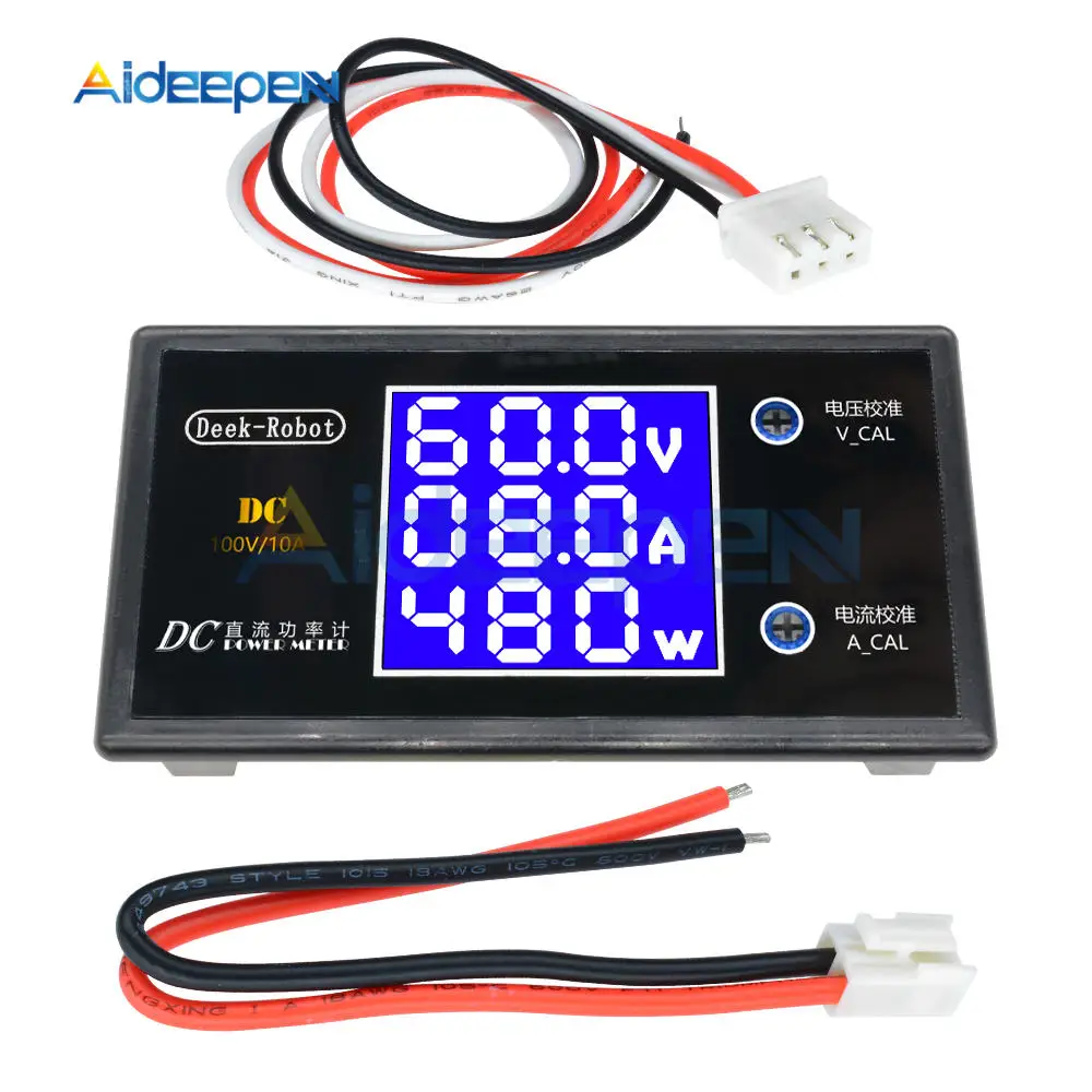 DC 0-100V 0-50V 5A 10A LCD Digital Voltmeter Ammeter Wattmeter Voltage Current Power Meter Volt Detector Tester 250W 1000W
DC 0-100V 0-50V 5A 10A LCD Digital Voltmeter Ammeter Wattmeter Voltage Current Power Meter Volt Detector Tester 250W 1000W