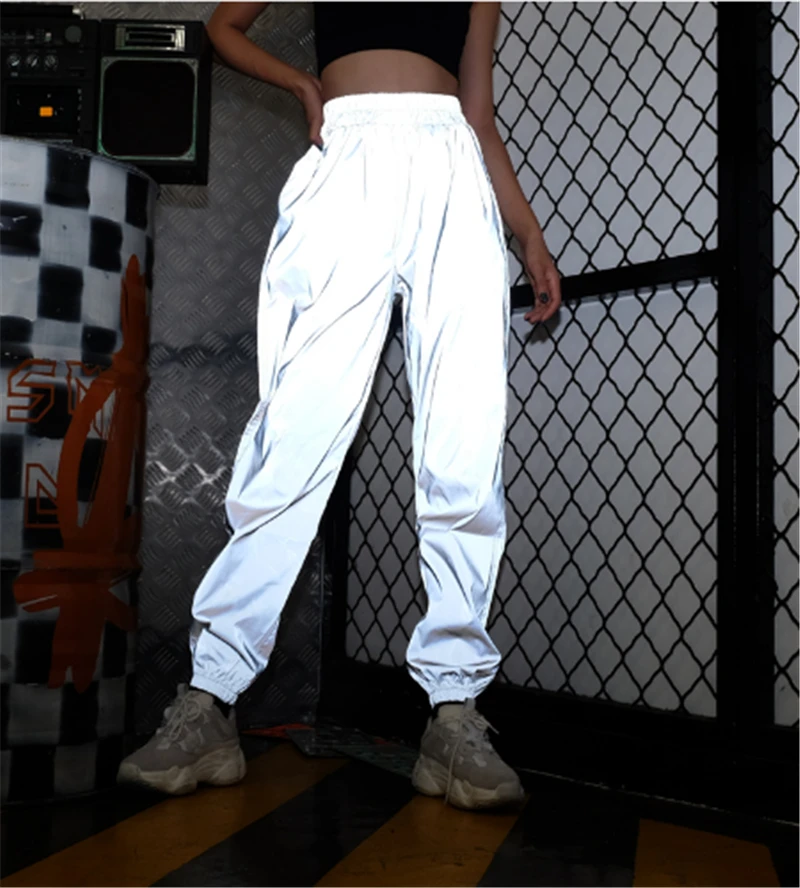 Women‘s Cargo Pants Cool Dance Sport Workout Sweatpants 2019 Fashion Streetwear Casual Reflective Harem Pants Long Trousers HOT
Women‘s Cargo Pants Cool Dance Sport Workout Sweatpants 2019 Fashion Streetwear Casual Reflective Harem Pants Long Trousers HOT