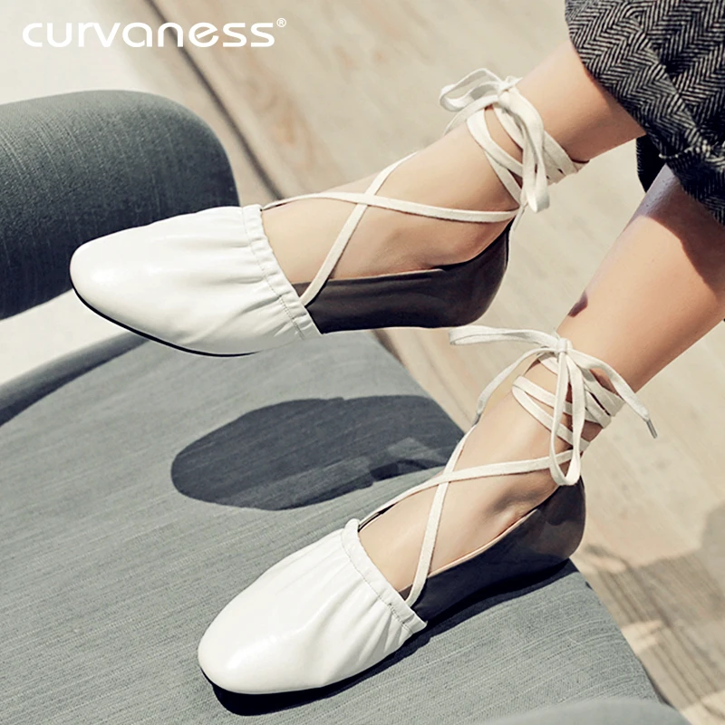 Curvaness Casual Style Genuine Leather Ankle Strap Loafers Round toe Hand-sewn Leather Comfortable Driving Flats Black White
Curvaness Casual Style Genuine Leather Ankle Strap Loafers Round toe Hand-sewn Leather Comfortable Driving Flats Black White