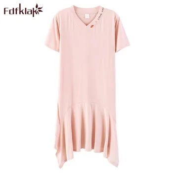 Fdfklak New Products 2018 Summer Nightdress Cotton Long Nightgown Sleepwear Plus Size Night Dress Sleeping Dress M-XXL Q901
Fdfklak New Products 2018 Summer Nightdress Cotton Long Nightgown Sleepwear Plus Size Night Dress Sleeping Dress M-XXL Q901