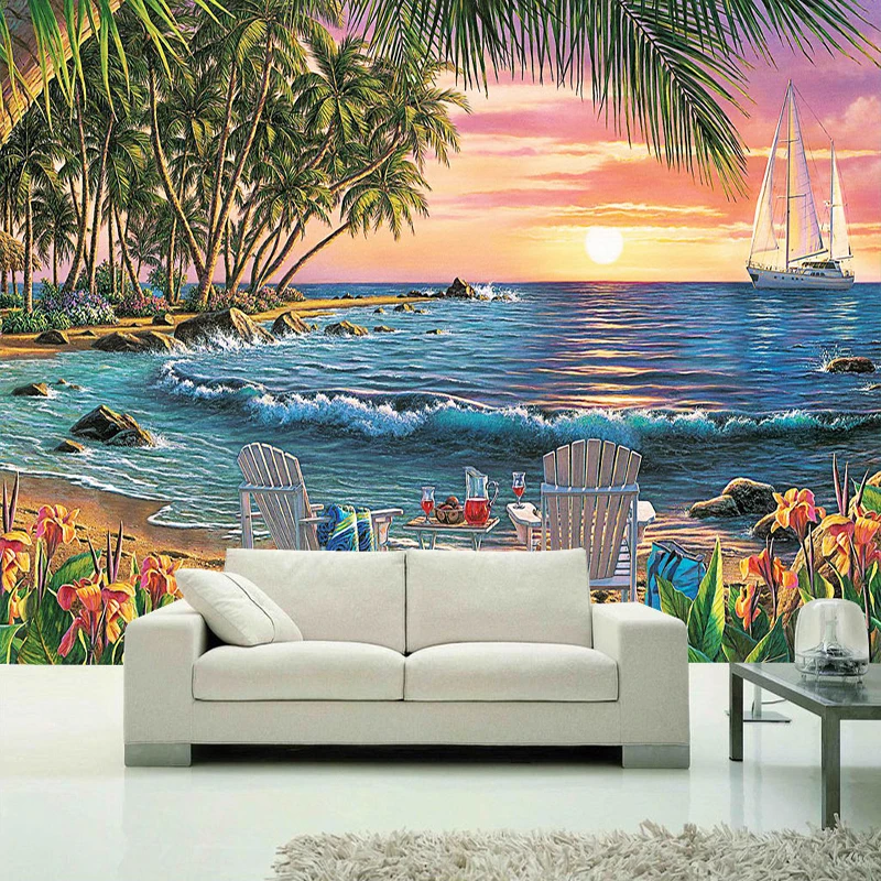 Custom Mural Wallpaper Modern 3D Seaside Landscape Oil Painting Fresco Living Room Dining Room Background Wall Decor Wall Papers
Custom Mural Wallpaper Modern 3D Seaside Landscape Oil Painting Fresco Living Room Dining Room Background Wall Decor Wall Papers