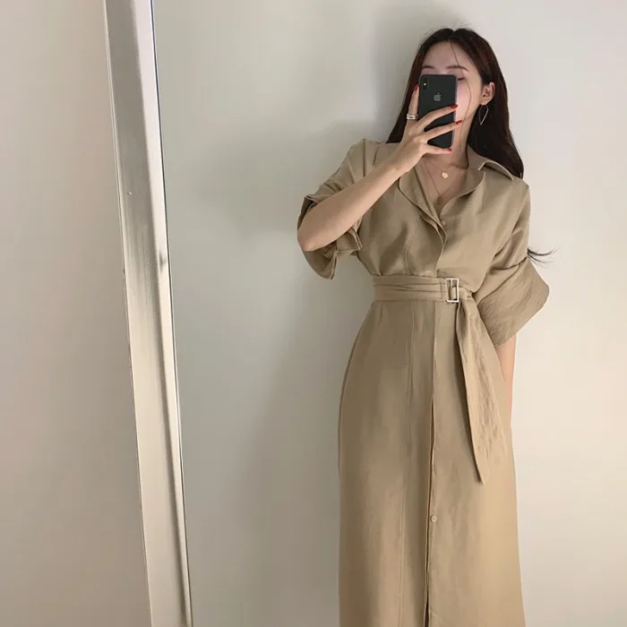 Office Lady Look Summer Spring Belt Dress One Piece Side Slit Sexy Midi Dress Robe Femme Vestido Mujer Vestiti Donna
Office Lady Look Summer Spring Belt Dress One Piece Side Slit Sexy Midi Dress Robe Femme Vestido Mujer Vestiti Donna