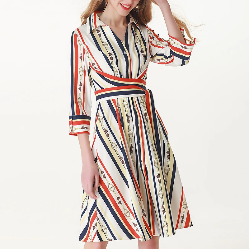 XF P1-2 Summer 2019 High Quality Casual Fashion Designer Women'S New Bohemian Stripes Print Office Dress Women Slim High Waist
XF P1-2 Summer 2019 High Quality Casual Fashion Designer Women'S New Bohemian Stripes Print Office Dress Women Slim High Waist