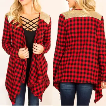 New Women Ladies Retro Red Check Plaid Autumn Long Sleeve Coat Jackets Cardigan Casual Top
New Women Ladies Retro Red Check Plaid Autumn Long Sleeve Coat Jackets Cardigan Casual Top