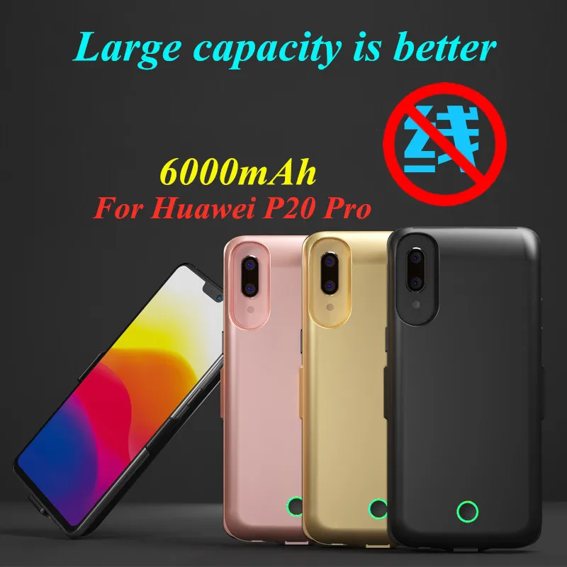 

External Battery Charger Cases For Huawei P20 Pro Power Bank Case 6000mAh Portable Power Bank Battery Charging Back Cover