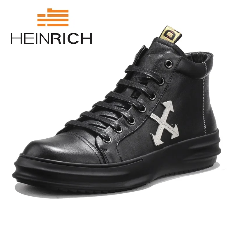 HEINRICH Autumn Fashion Casual Shoes Men Flat Shoes Spring Lace Up Breathable Male Footwear Black Color High-Top Sneakers
HEINRICH Autumn Fashion Casual Shoes Men Flat Shoes Spring Lace Up Breathable Male Footwear Black Color High-Top Sneakers