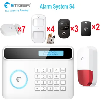 Etiger S4 Apple IOS & android Mobile APP control Wireless home GSM Alarm System
Etiger S4 Apple IOS & android Mobile APP control Wireless home GSM Alarm System