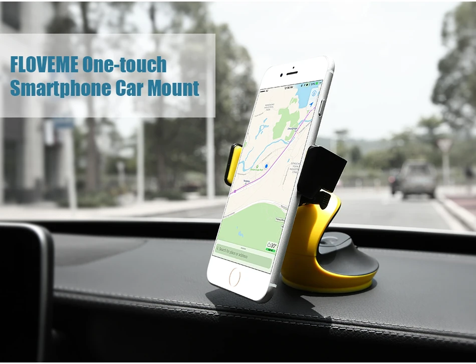 FLOVEME Automatic Lock Adsorption Car Phone Holder For iPhone Samsung Galaxy Xiaomi LG Swan Design Vehicle Mounted Holder Stand (1)