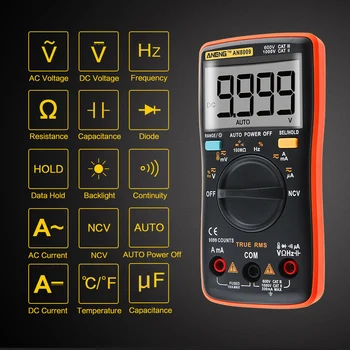 ANENG AN8009 True-RMS Auto Range Digital Multimeter NCV Ohmmeter AC/DC Voltage Ammeter Current Meter temperature measurement #1
ANENG AN8009 True-RMS Auto Range Digital Multimeter NCV Ohmmeter AC/DC Voltage Ammeter Current Meter temperature measurement #1