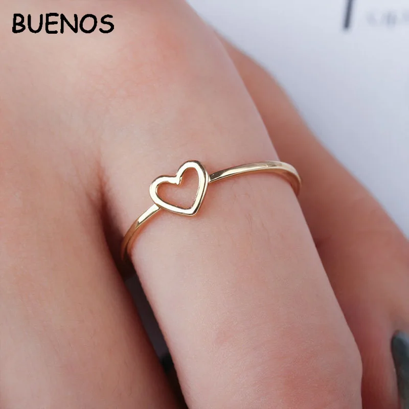 BUENOS Simple Style 2019 New Fashion Gold Silver Rose Gold Color Heart Shaped Wedding Ring for Women Jewelry
BUENOS Simple Style 2019 New Fashion Gold Silver Rose Gold Color Heart Shaped Wedding Ring for Women Jewelry