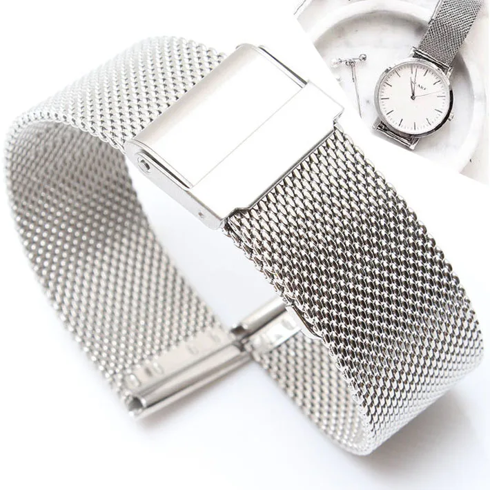 Universal Milanes loop strap watchbands Smart Watch Metal Strap Stainless Steel watch Band 14 16 18 20mm men women watches
Universal Milanes loop strap watchbands Smart Watch Metal Strap Stainless Steel watch Band 14 16 18 20mm men women watches