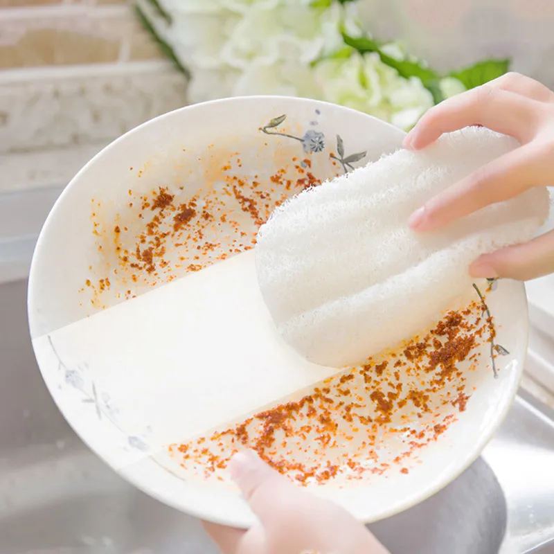 3 шт./компл. натуральная губка для мытья посуды скраб миска легко моется скрабер