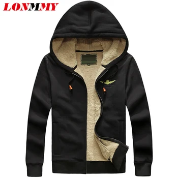 LONMMY 3XL Hoodies Sweatshirts men Air force 1 Plus velvet thick hooded Tracksuit men casual coats Streetwear 2018 Winter Autumn
LONMMY 3XL Hoodies Sweatshirts men Air force 1 Plus velvet thick hooded Tracksuit men casual coats Streetwear 2018 Winter Autumn