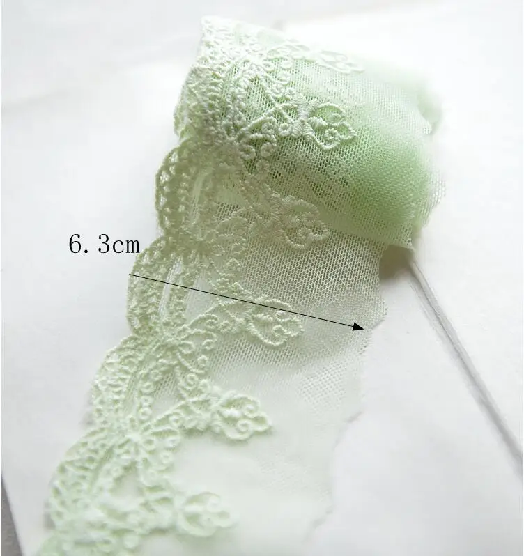 5 Meters High Quality Lace Ribbon DIY Embroidered Net Fresh Green Flower Lace Trim Fabric Ribbons For Sewing Decoration
5 Meters High Quality Lace Ribbon DIY Embroidered Net Fresh Green Flower Lace Trim Fabric Ribbons For Sewing Decoration
