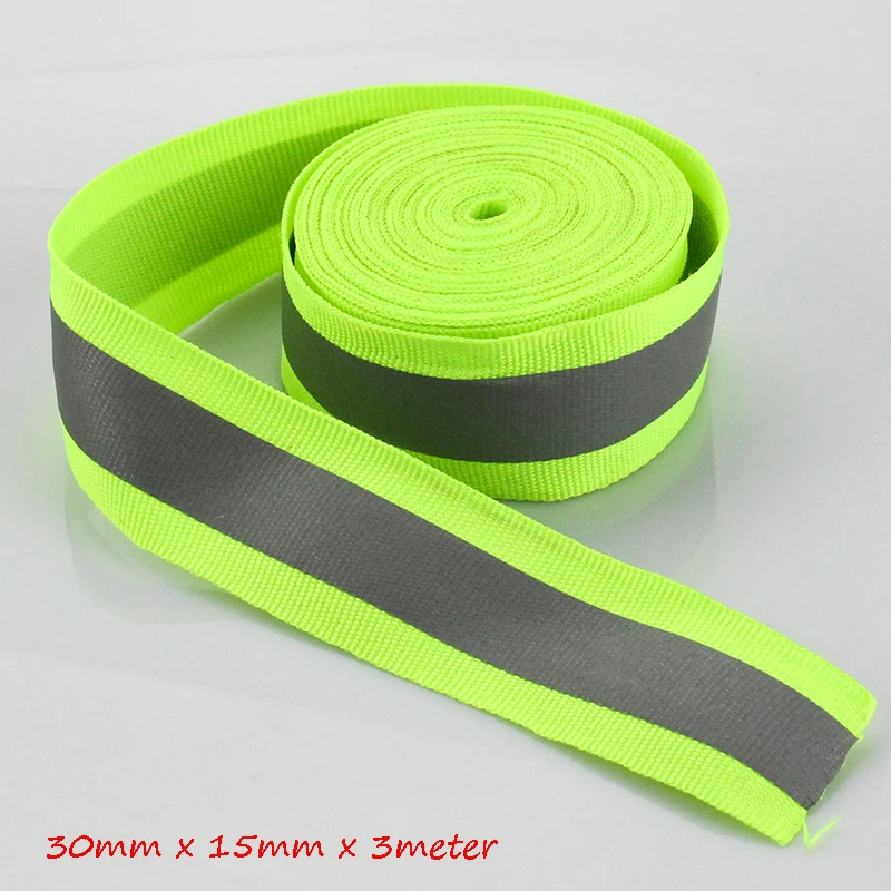 (3 meters/lot) Fluorescent Green 30mm*15mm(W) Reflective Fabric Tape Strip Edging Braid Trim Reflective Webbing Sew On
(3 meters/lot) Fluorescent Green 30mm*15mm(W) Reflective Fabric Tape Strip Edging Braid Trim Reflective Webbing Sew On