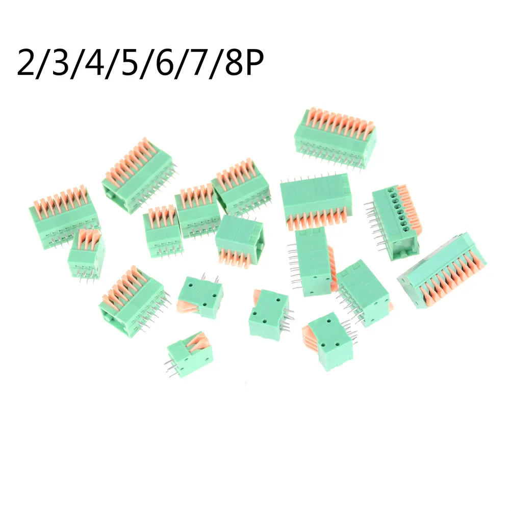 5PCS KF141R KF141V 2.54mm Pitch PCB Straight foot Connectors Spring Screless Copper Green Terminal Block 2/3/4/5/6/7/8P
5PCS KF141R KF141V 2.54mm Pitch PCB Straight foot Connectors Spring Screless Copper Green Terminal Block 2/3/4/5/6/7/8P