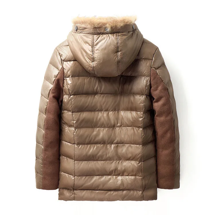 Aolamegs Winter Down Jacket Men Hooded Fur Collar White Duck Down Coat Fashion Patchwork Slim Fit Youth Windproof Jacket Outwear (8)