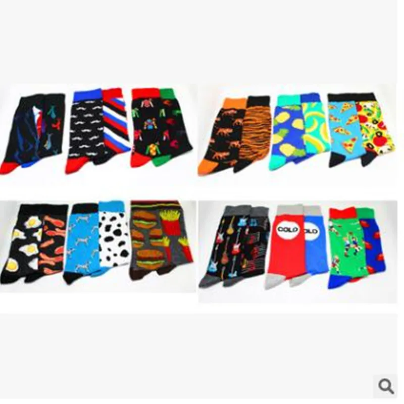 Cartoon food print socks Fried eggs bacon pineapple banana French fries Hamburg guitar polar bear men cotton sock fun asymmetric
Cartoon food print socks Fried eggs bacon pineapple banana French fries Hamburg guitar polar bear men cotton sock fun asymmetric