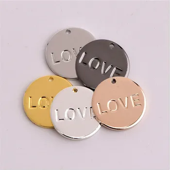 50pcs/lot love round pendant charms DIY handmade necklace connector bracelet garment tag keychain jewelry material accessories
50pcs/lot love round pendant charms DIY handmade necklace connector bracelet garment tag keychain jewelry material accessories