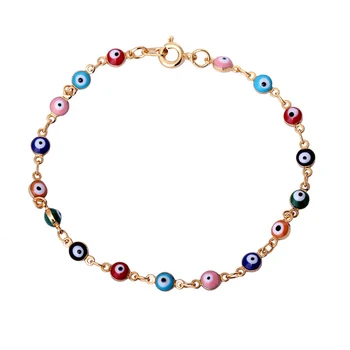 Retro Yellow Gold Color Multicolor Evil Eye Link Chain Bracelets Bangles Fashion Jewelry Bijoux Gift for Women 20cm 7.87"
Retro Yellow Gold Color Multicolor Evil Eye Link Chain Bracelets Bangles Fashion Jewelry Bijoux Gift for Women 20cm 7.87"