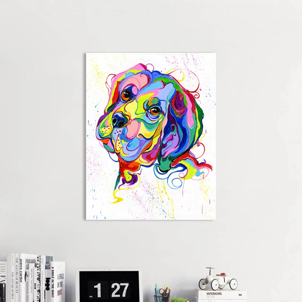 HDARTISAN Wall Art Canvas Painting Cute Dog Colorful Animal Picture Oil Print For Living Room Home Decor No Frame
HDARTISAN Wall Art Canvas Painting Cute Dog Colorful Animal Picture Oil Print For Living Room Home Decor No Frame