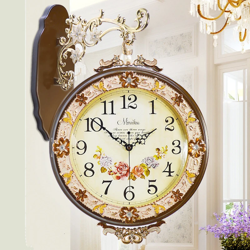 Meijswxj New Double-sided Wall Clock Saat Reloj Relogio de parede Wood Digital Clock Duvar Saati Horloge Murale Mute wall clocks 
Meijswxj New Double-sided Wall Clock Saat Reloj Relogio de parede Wood Digital Clock Duvar Saati Horloge Murale Mute wall clocks
