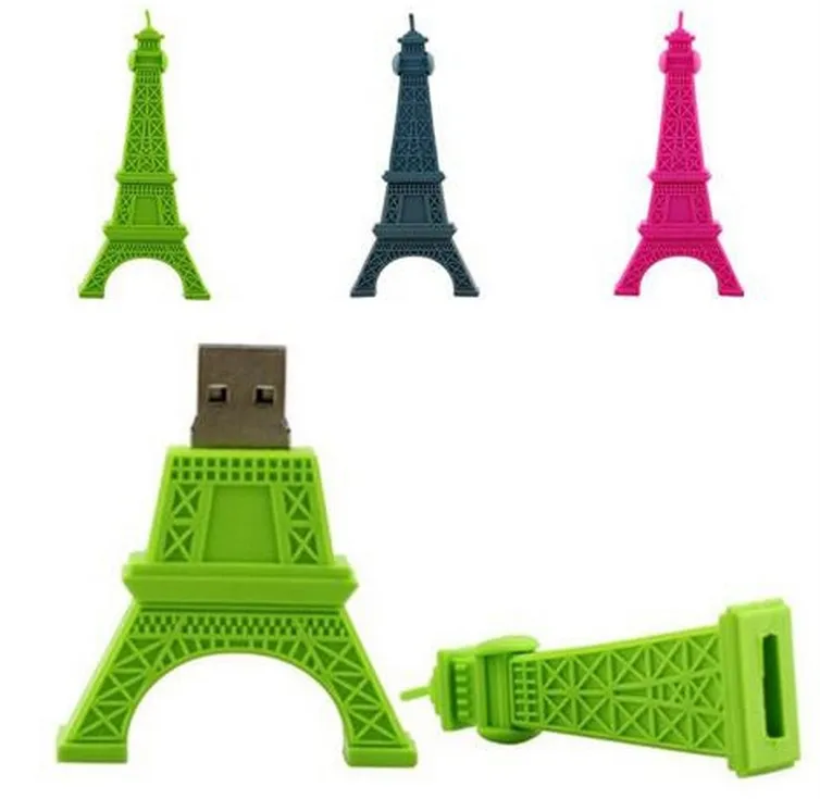 

Hot Sale Pendrive USB Flash Drive Paris Tour Eiffel 4GB 8GB 16GB 32GB 64G Pen Drives Flash U Disk Eiffel Tower Memory Stick Gif