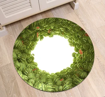 Round Living Room Area Rugs Children's Room Floor Cushion Bathroom Non-Slip Carpets Kitchen Door Mat Rotating Fruit Watermelons
Round Living Room Area Rugs Children's Room Floor Cushion Bathroom Non-Slip Carpets Kitchen Door Mat Rotating Fruit Watermelons