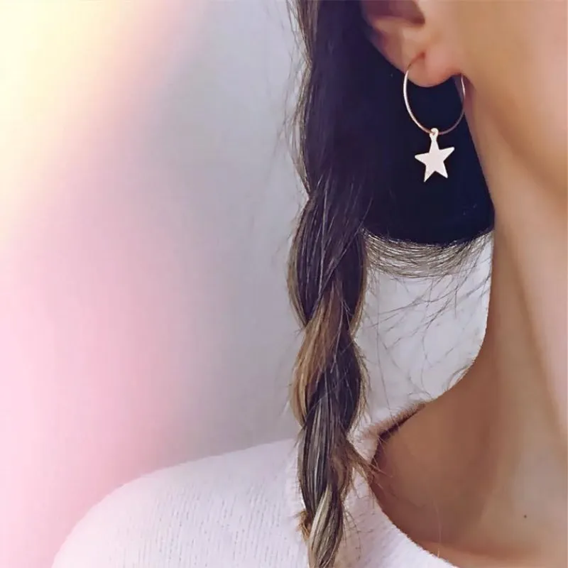 EC207 New Fashion Earrings Creative Star Earrings Circle Pattern Female Personality Simple Pentagram Earring Jewelry Wholesale
EC207 New Fashion Earrings Creative Star Earrings Circle Pattern Female Personality Simple Pentagram Earring Jewelry Wholesale