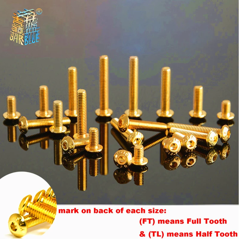 10pcs Grade 12.9 Half Round Head Plating Titanium Gold Hex Screw M2 M2.5 M3 M4 M5 Iso7380 Hex Socket Screw Length 5-30mm
10pcs Grade 12.9 Half Round Head Plating Titanium Gold Hex Screw M2 M2.5 M3 M4 M5 Iso7380 Hex Socket Screw Length 5-30mm