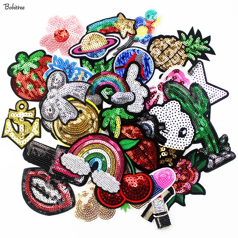 30 Pcs/lot Sequin Patches Iron on Applique for Jacket Jeans Backpack Stickers Girl's Sewing Supplies Cloth Decoration
30 Pcs/lot Sequin Patches Iron on Applique for Jacket Jeans Backpack Stickers Girl's Sewing Supplies Cloth Decoration