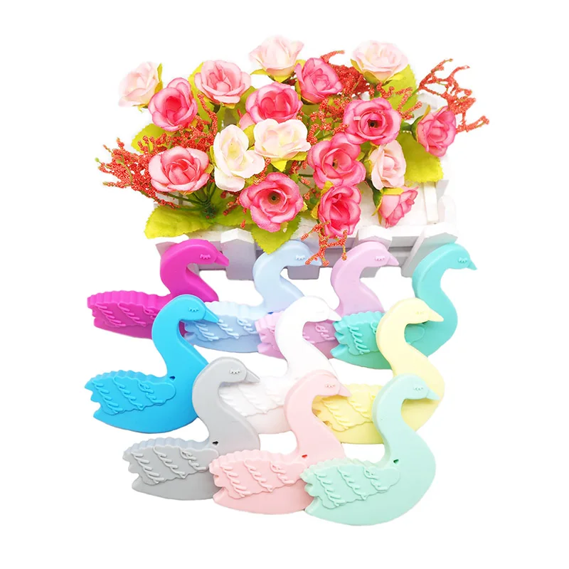 Chenkai 10PCS Silicone Goose Animal Teether Baby Swan Pacifier Dummy Sensory Pendant Food Grade For DIY Infant Toy Accessories
Chenkai 10PCS Silicone Goose Animal Teether Baby Swan Pacifier Dummy Sensory Pendant Food Grade For DIY Infant Toy Accessories