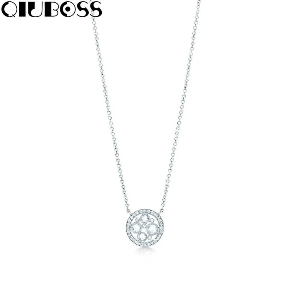 QIUBOSS S925 Silver Tiff Fashion woman Round Pendant 925 Sterling Silver Pendant Clavicle Ms. Clavicle Necklace Holiday Gift
QIUBOSS S925 Silver Tiff Fashion woman Round Pendant 925 Sterling Silver Pendant Clavicle Ms. Clavicle Necklace Holiday Gift
