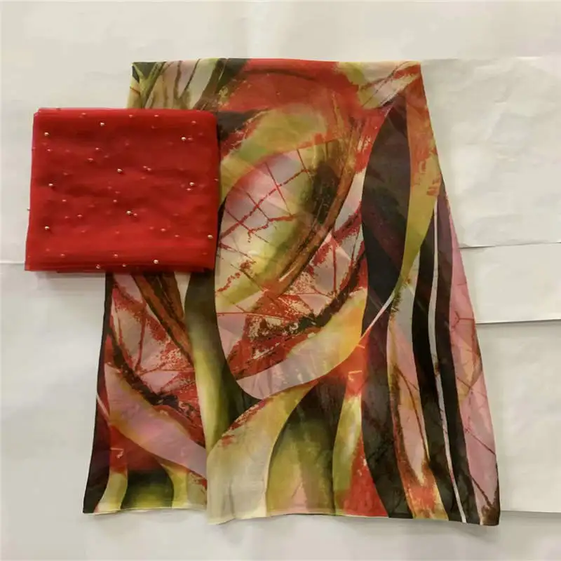African soft silk fabric ,for garment neat embroidery on the material with swiss voile lace tissu (5+2 yards/set) ! LXF42517
African soft silk fabric ,for garment neat embroidery on the material with swiss voile lace tissu (5+2 yards/set) ! LXF42517